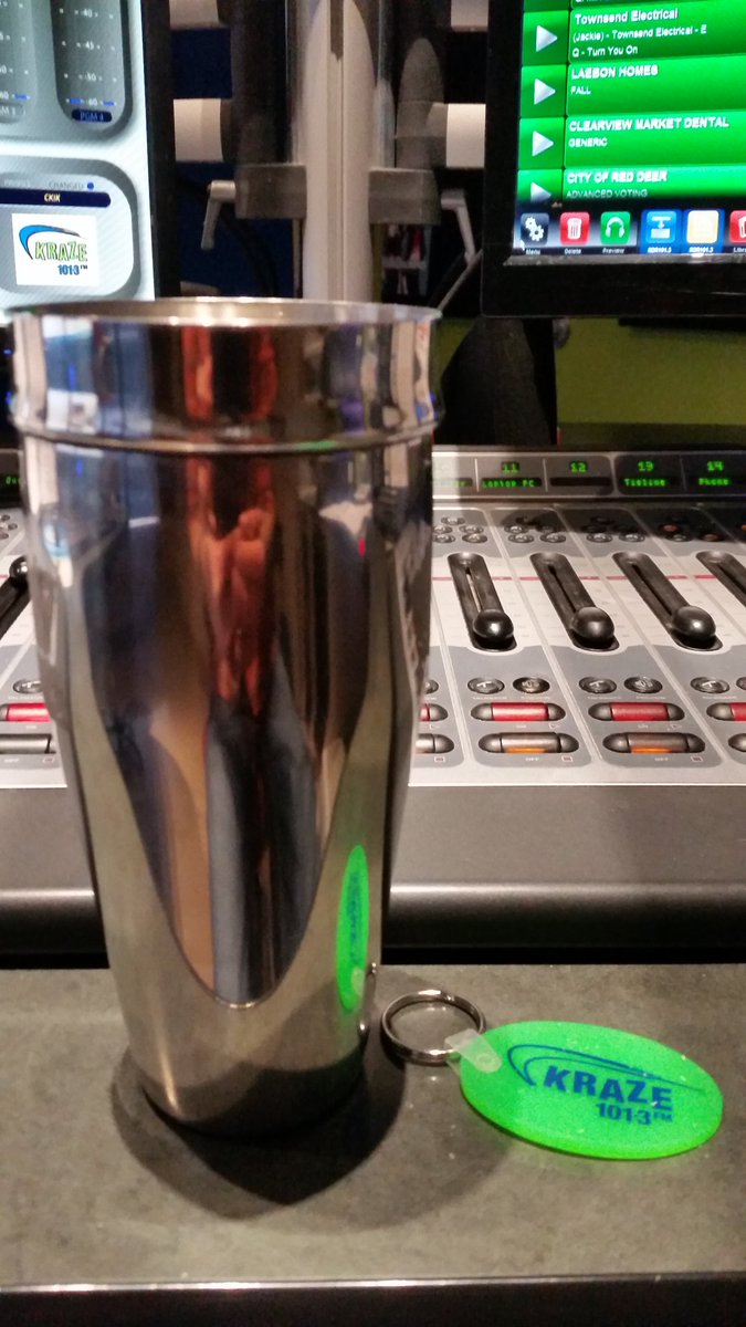 play101reddeer's tweet photo. Stacey guessed key chain + won $909! A new item goes in the shaker + the pot resets to $101 Monday at 7:35am on #TheHitShow w/#WhatsShakin'? https://t.co/hAriYPwvlF