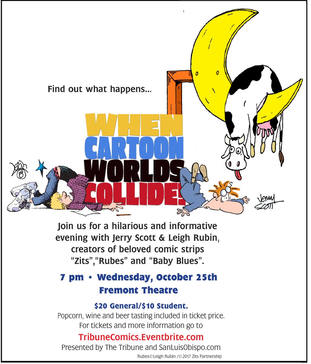 RubesCartoons's tweet photo. A night of merriment can be yours #beer #wine &#popcorn too!
https://t.co/7H1PZzxKMc
@SLOTribune #cartoons #comics @SLOHappenings @SLOlinked https://t.co/eRq9GTSLjy