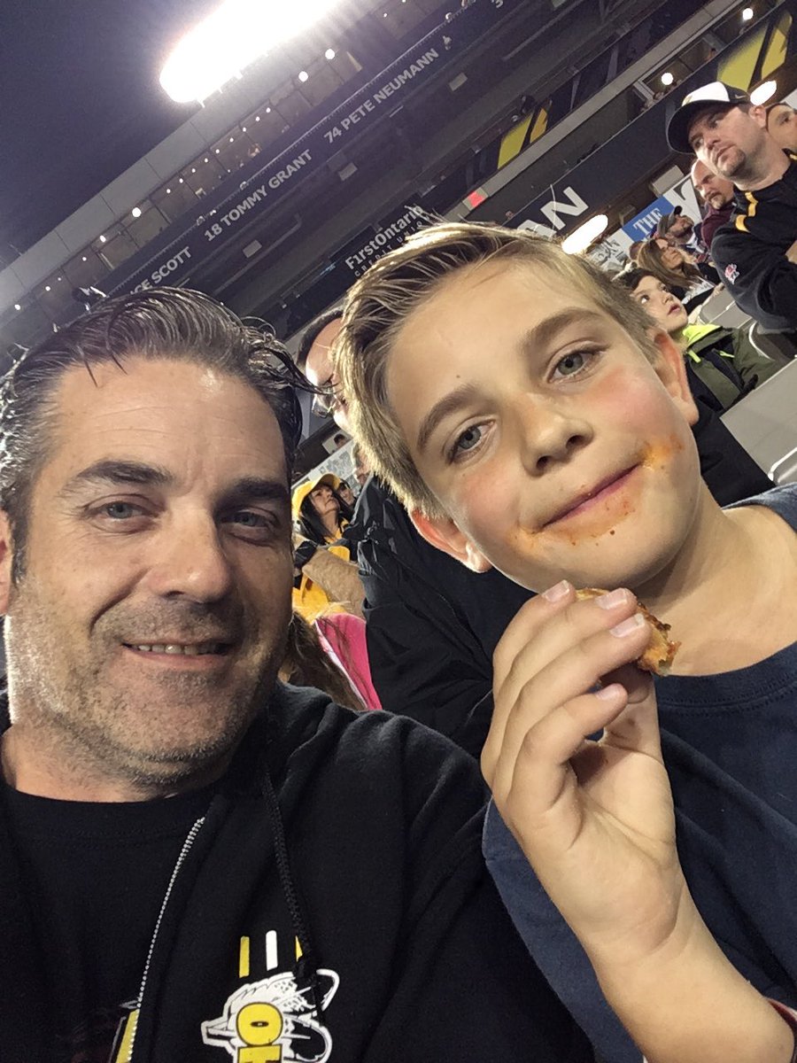 East End Forever!  Brought my boy to his first #ticats game! 
#hamiltonproud