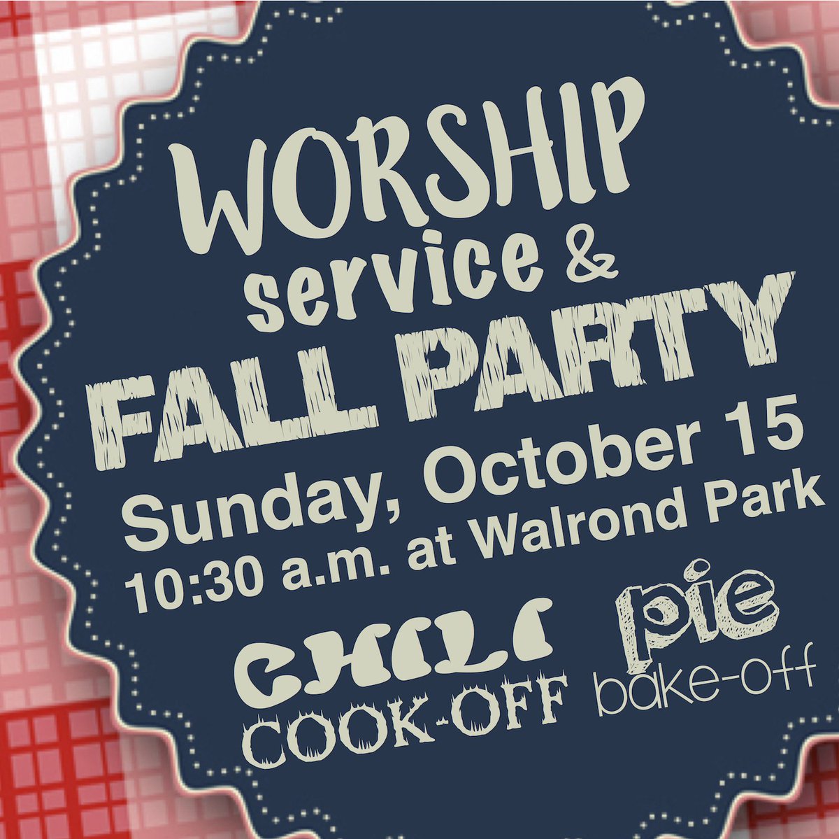 CitylightChurch's tweet photo. Don't forget! We won't be at the YMCA Sunday morning - it's Fall Party Day! Walrond Park, 10:30 AM! #chilicookoff #piebakeoff #restOneDay https://t.co/w5OdcEYsmt