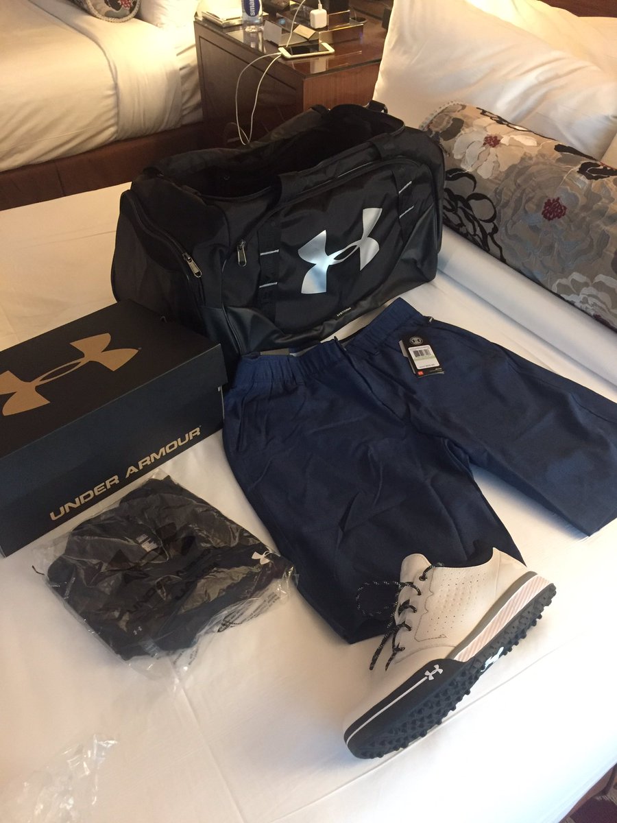 devindwood's tweet image. Thanks Under Armour for the new gear!! Hope to see Spieth wearing these shoes!