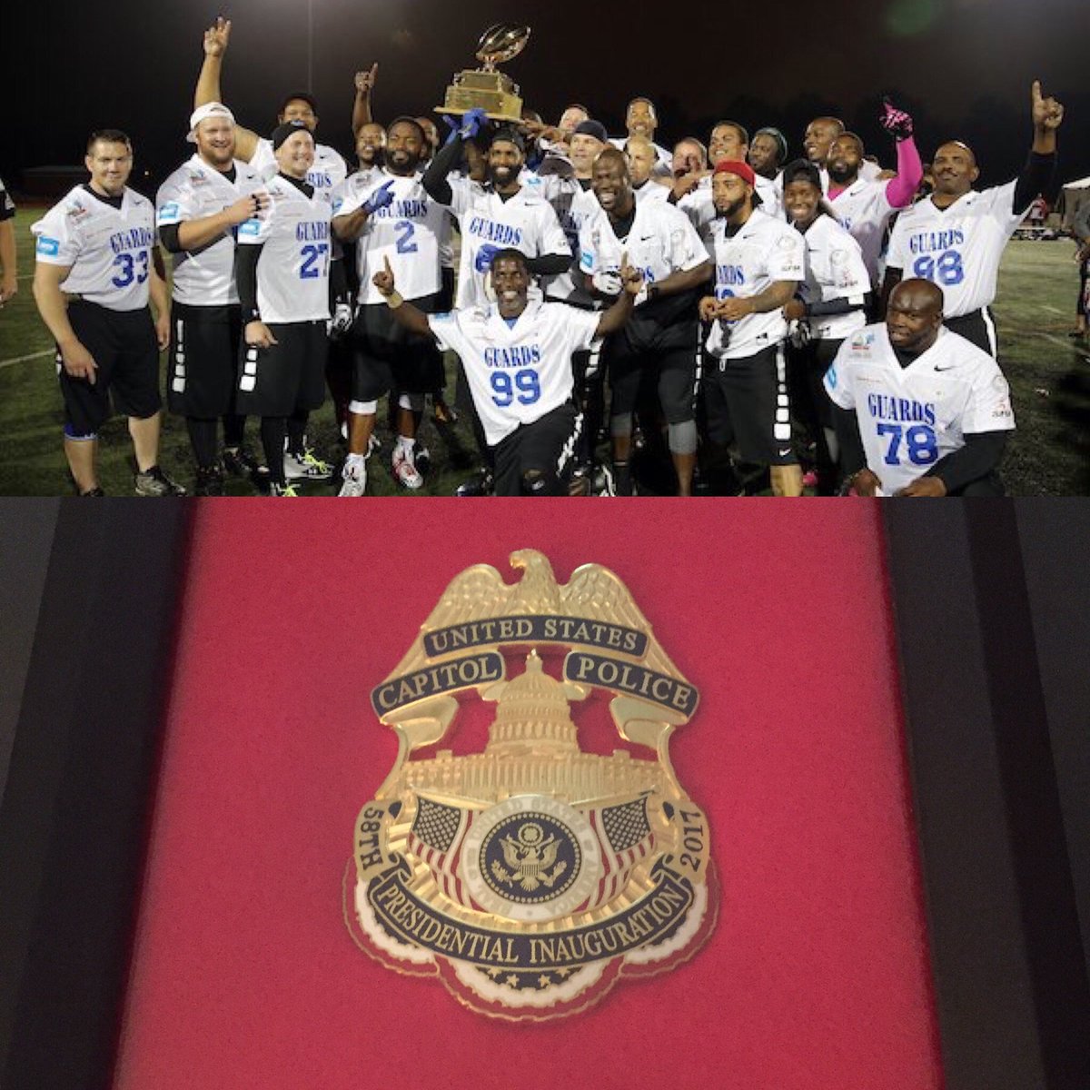 twash11's tweet photo. Honored to work on this year's @CongFBGame &amp; to receive honorary badge from @capitolpolice. https://t.co/oNDgyzGD64