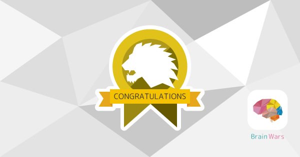welcomeros's tweet photo. My grade went up to Lion:) #BrainWars https://t.co/hWsIQVhGVw https://t.co/CvfqhU8iKJ