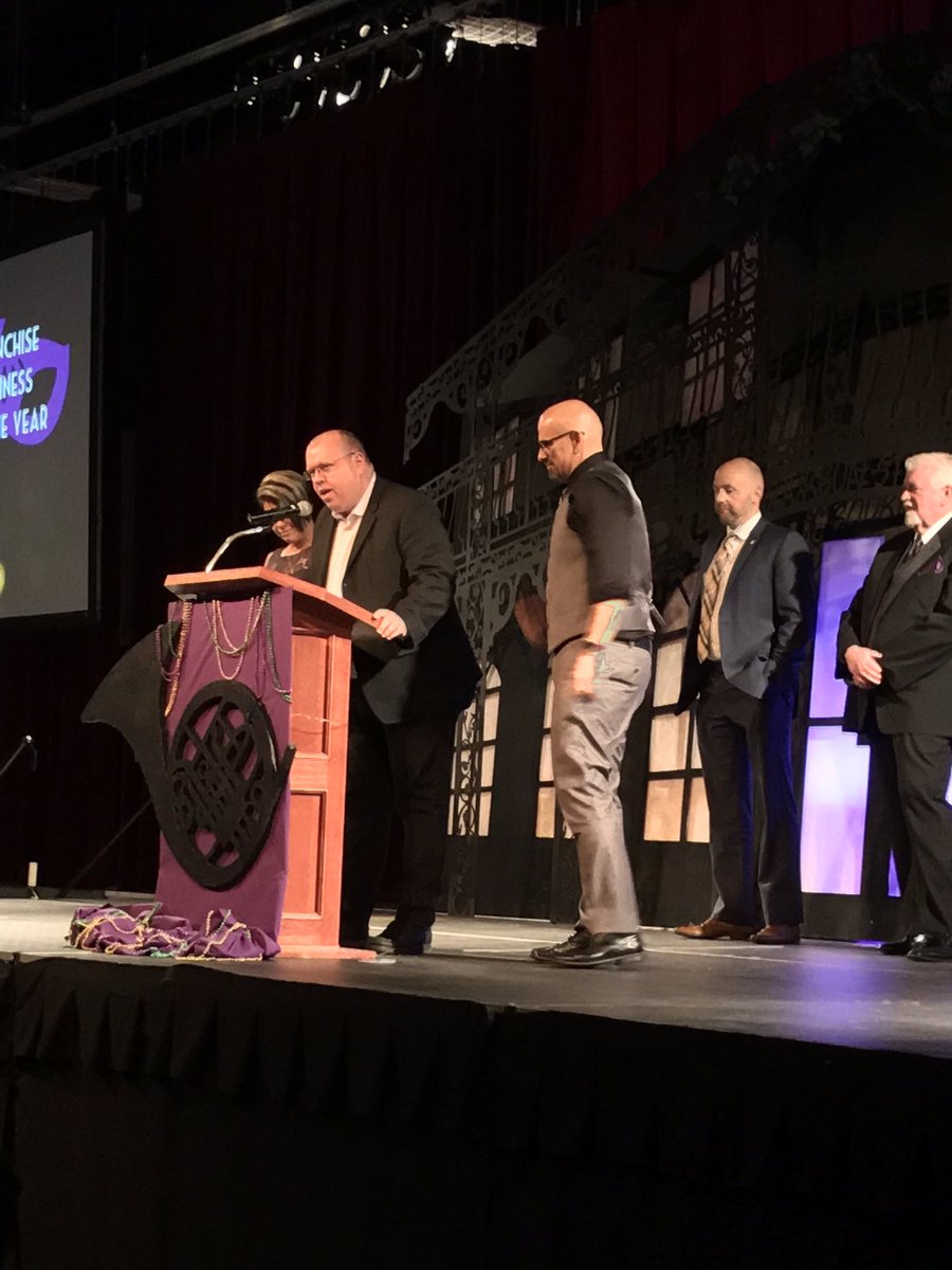 So pumped to win the Franchise of the Year Award at the @mhdchamber Business Awards tonight, great event for local businesses #mhbizawards