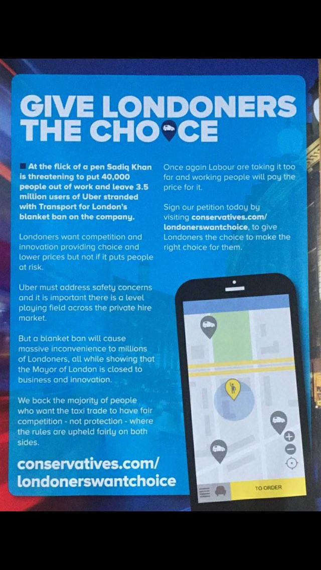 OMearaShaun's tweet photo. To every cab driver that voted Tory .. Read the fifth paragraph and tell me how the Tories are looking after ur job .. Party of deregulation https://t.co/elHvOvuwRb