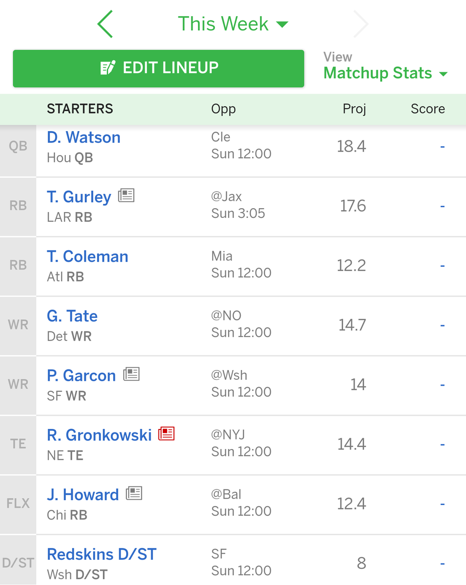 davebest1004's tweet photo. @AdamAizer Grade the trade:
Got Zeke and Kamara, gave J Howard &amp; James White; currently 5&amp;0; https://t.co/bCq3laFnsR