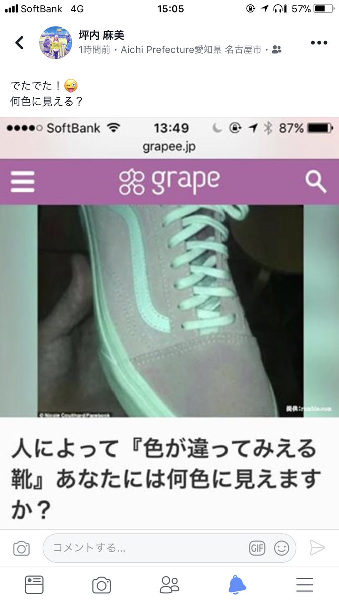 坪内貴広 Bozz Ar Twitter 水色 グレー ベージュ ピンクと白 紐 以外ありえへんやろ もう完全ピンクに加工してやろうかな 人の目ってすごいね みんなは何色に見える