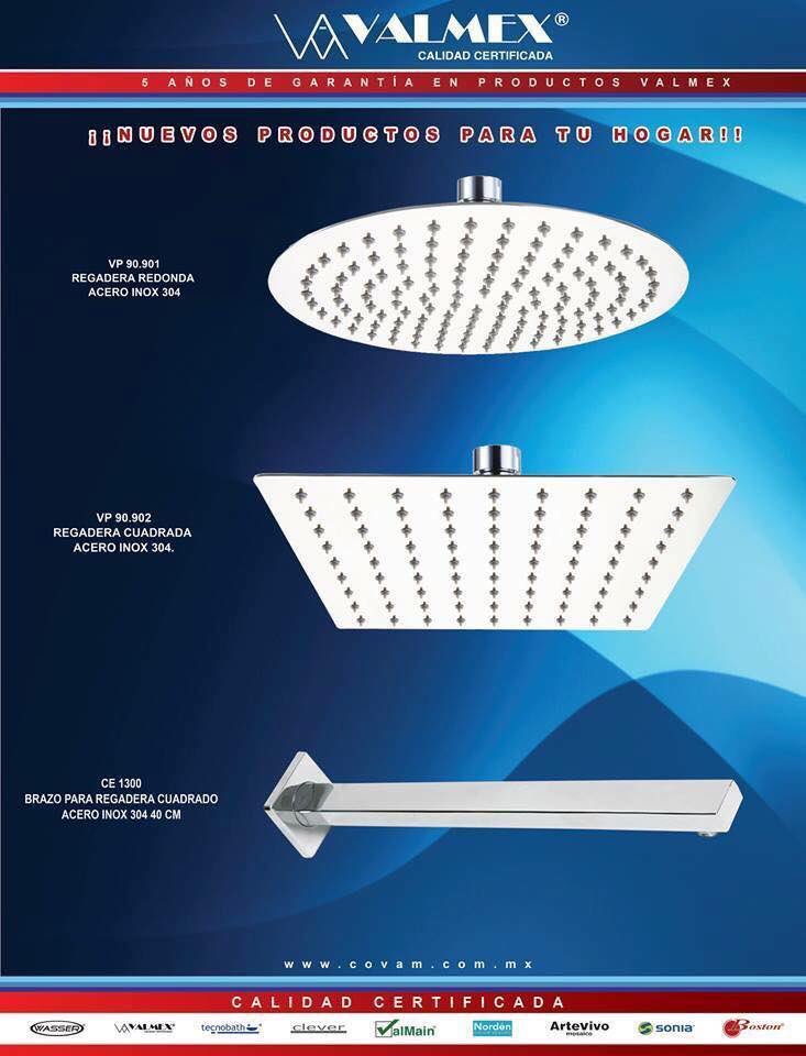 Valmexmx's tweet image. ¡Llévate a casa estás hermosas regaderas de lluvia! Es momento de tener la mejor calidad en tu baño. 
#Valmex #CalidadCertificada