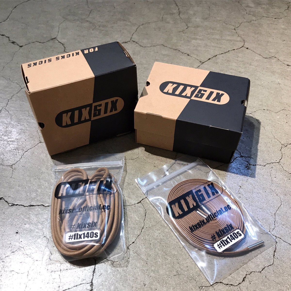 Chapter Official Chapter原宿店 New Arrival Kixsix Waxed Rope Lace Flax Silver 1 500 Tax Waxed Shoelace Flax Silver 1 300 Tax Kixsix シューレース T Co Sbvkpyayyi