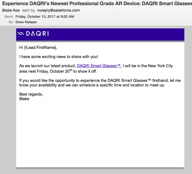 DrewNeisser's tweet image. That moment when I realize my Twitter handle should have been @ Hi{Lead.FirstName}, #Salesforce #DataFail
