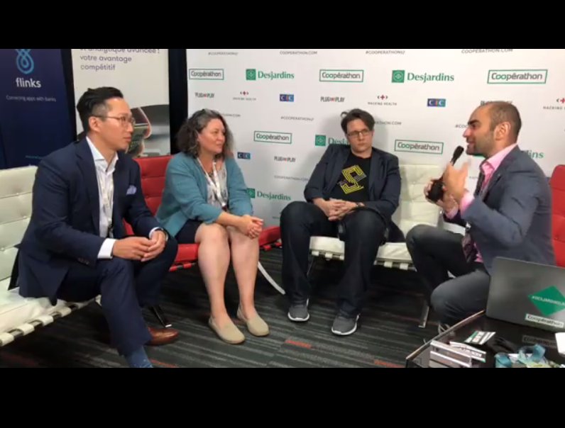ivan_dotexe's tweet photo. Great to sit with @JNBarberis @MirelaPirlea @ArpJan @iliasb chatting innovation and the players. Fm catalysts, entrepreneurs, accelerators, investors and government regulators #letsbuildthebridge Thanks to #Desjardin &amp; #FintechForum17 @FinanceMontreal bringing community together https://t.co/7oyScwgXD0