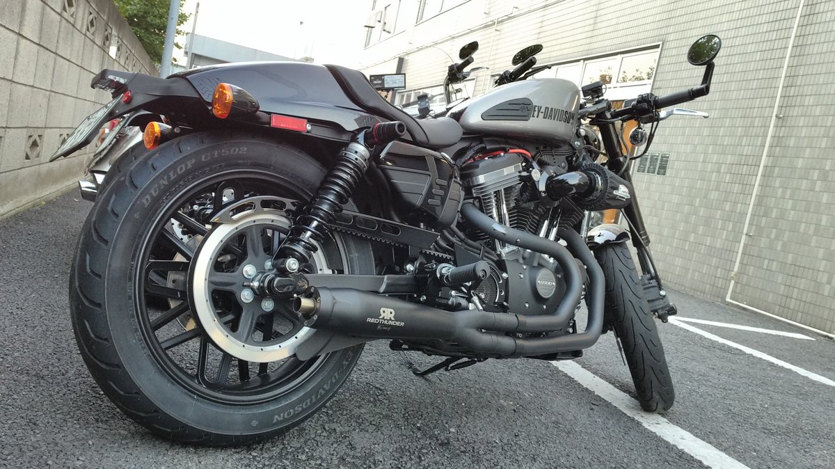 KazFjn's tweet photo. #スポスタ60 #CafeRacer #redthunderexhaust #harleyDavidsonMitaka #euro4 https://t.co/Yox5fEB16R