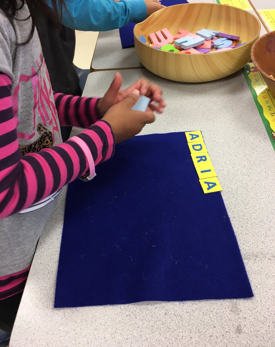 MrsSMorrish's tweet photo. Morning literacy work today :) Student choice in practicing letters &amp; sounds and building words #sd36learn https://t.co/VXWpCMUduI