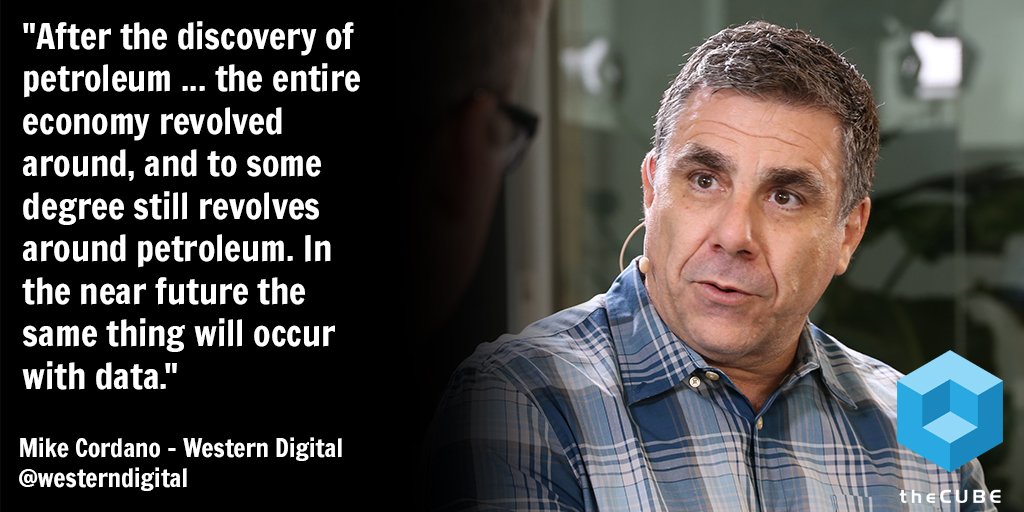 theCUBE's tweet image. Mike Cordano from Western Digital on theCUBE #LetDataThrive #theCUBE