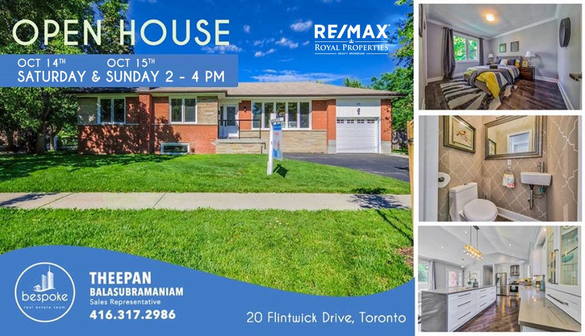 bespokereteam's tweet photo. It's an exciting weekend -- Join the #BespokeRealEstateTeam for an #OpenHouse at #Ajax, #Scarborough &amp; #Toronto! 

#RealEstate #realtors https://t.co/rDVFps8oWy