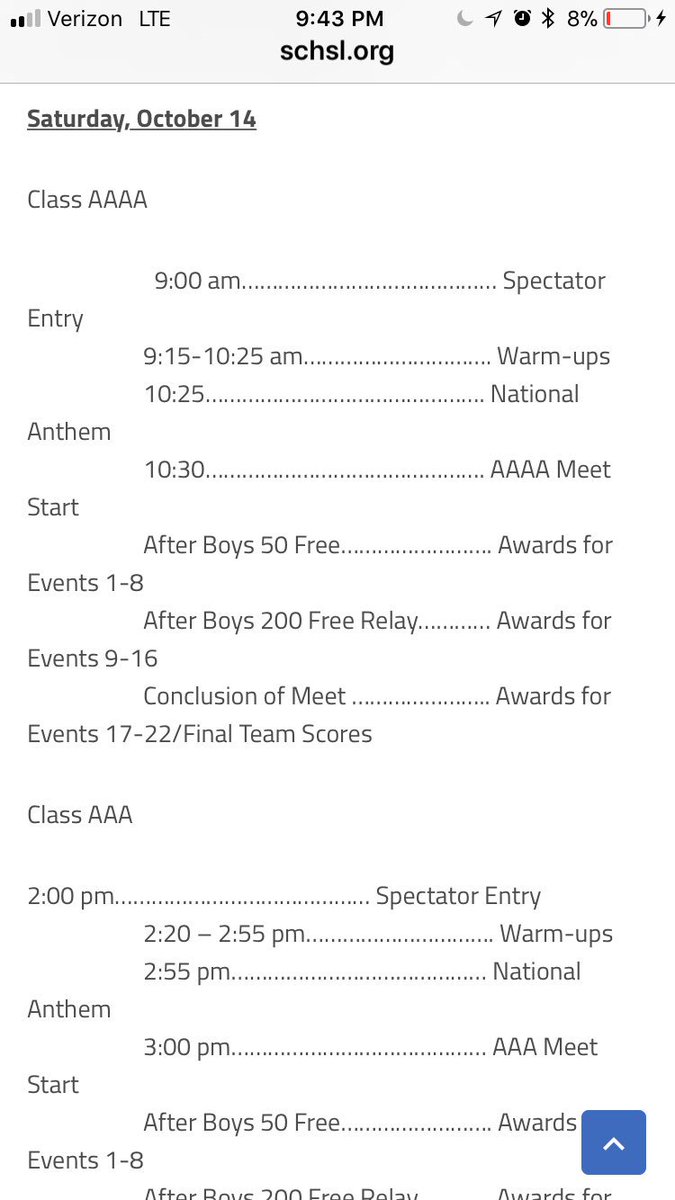 SCHSL's tweet photo. Friday night lights are over but State Swim Finals are carrying over to Saturday. Dive in for AAAA, AAA and AA splashes. #Swim17 #SCHSL https://t.co/egzB5KhKXZ