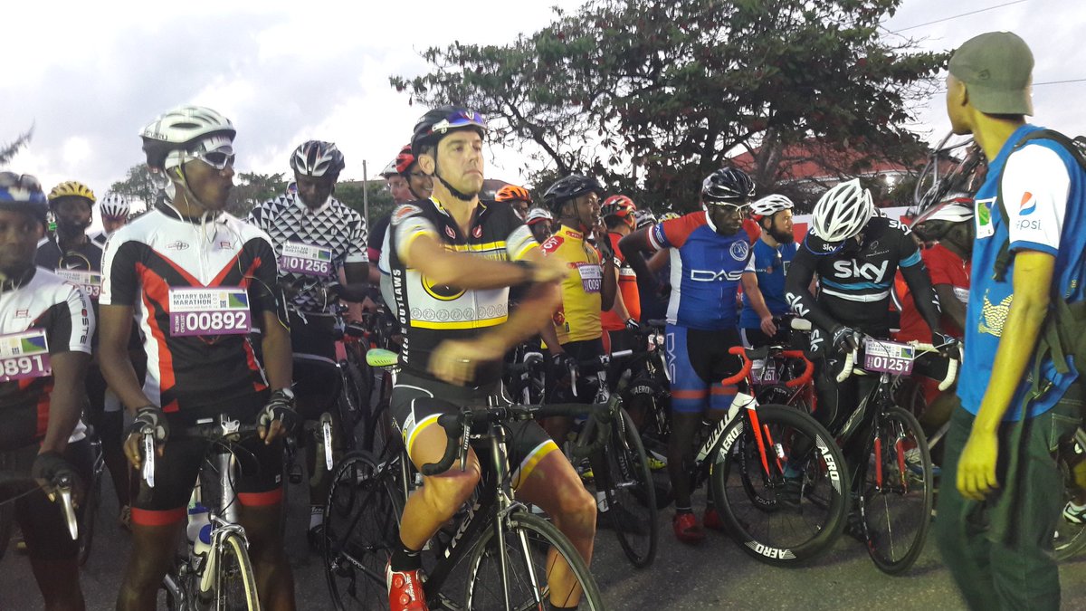 Cath_Njuguna's tweet photo. Cyclers ready to kick off! kicking off #RDM2017 #rotary #Tanzania https://t.co/uipumVY9jH