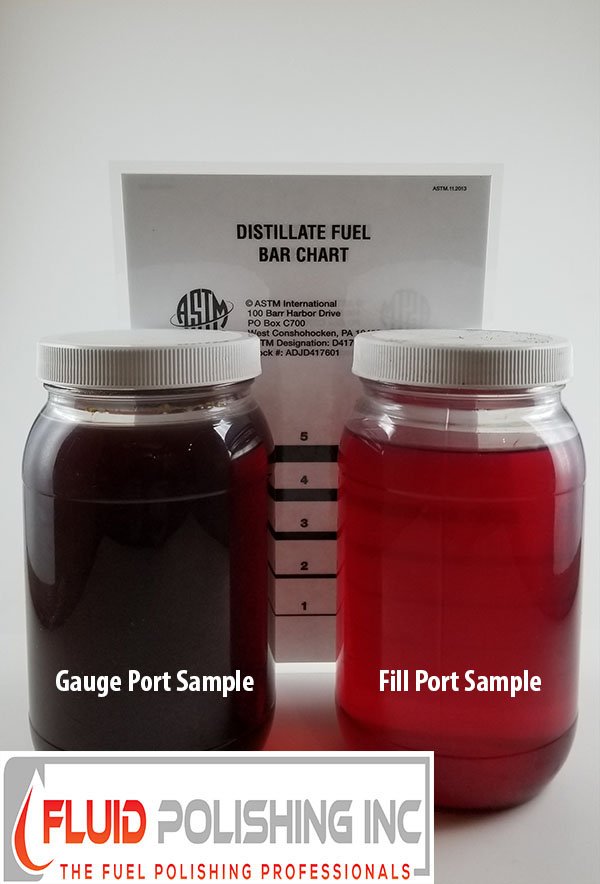 FluidPolishing's tweet image. 2 Diesel Fuel samples taken from the same tank at the same time. Know where your samples are taken from. #FuelPolishing  #FuelTesting