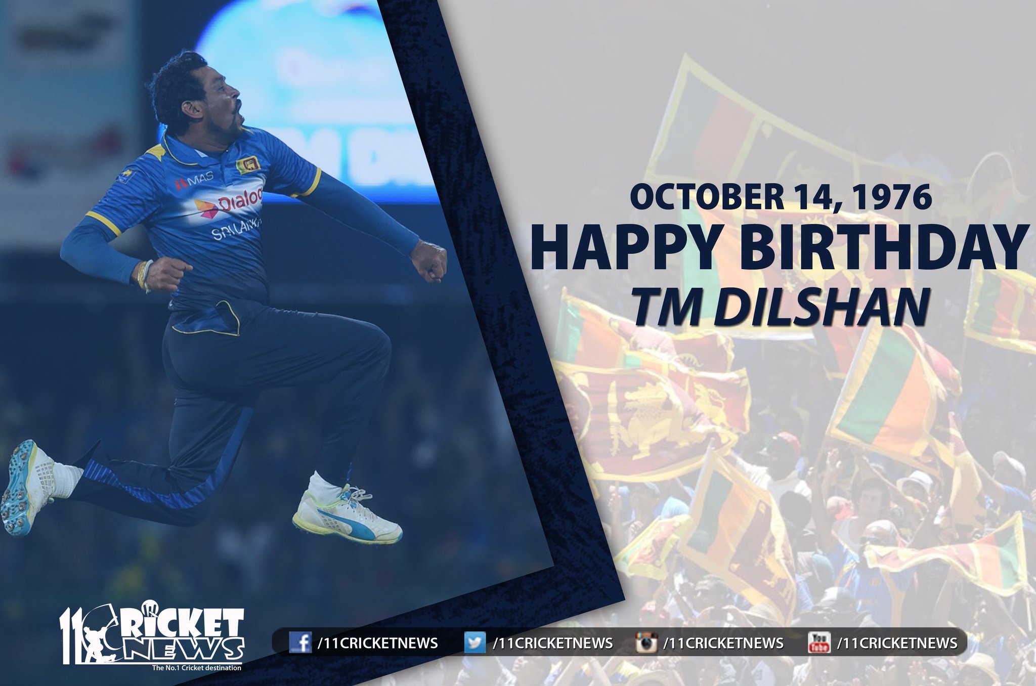 Happy Birthday \"Tillakaratne Dilshan\". He turns 41 today 