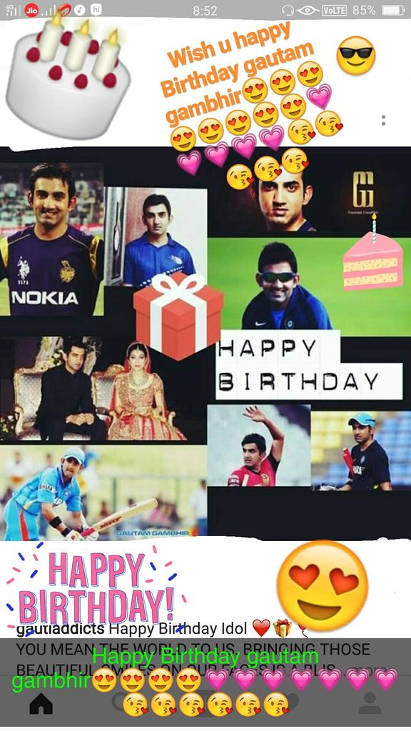 Wish u happy Birthday gautam gambhir                      