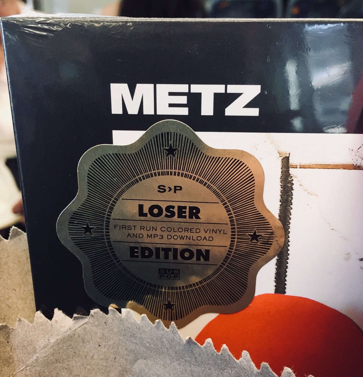 danlynchart's tweet photo. @METZtheband good things come in brown paper bags from @StrangeworldRex #metz #strangepeace #strangeworld #records https://t.co/YmfPvt2zJQ