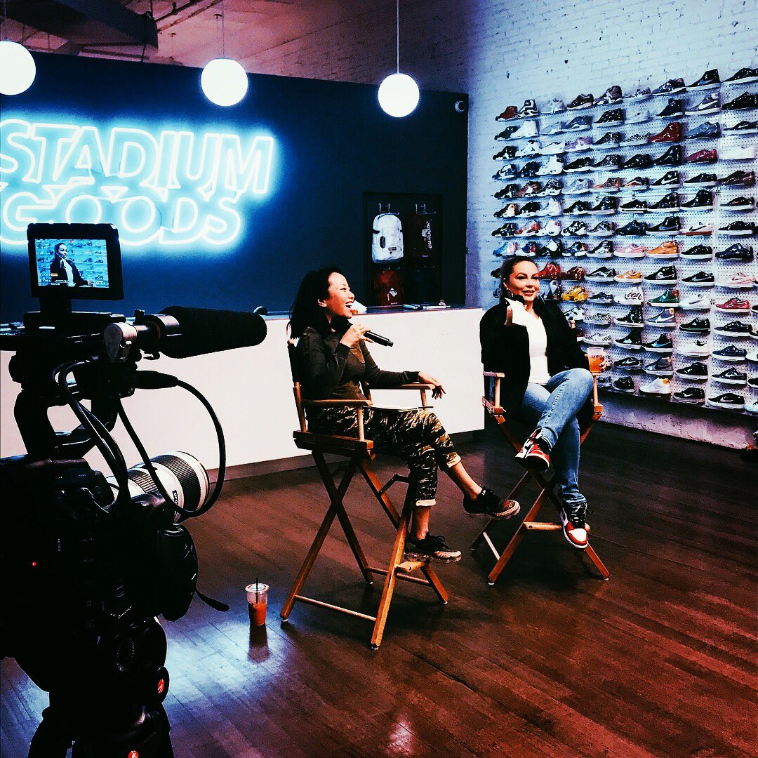 angiemartinez's tweet photo. our 1st live @inreallifepodcast was so dope! thank u to everyone that joined us at @stadiumgoods 2nite! drops tues on @TIDALHiFi #Episode10 https://t.co/ijrHbOqI2x