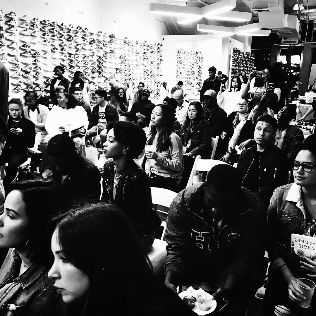 angiemartinez's tweet photo. our 1st live @inreallifepodcast was so dope! thank u to everyone that joined us at @stadiumgoods 2nite! drops tues on @TIDALHiFi #Episode10 https://t.co/ijrHbOqI2x