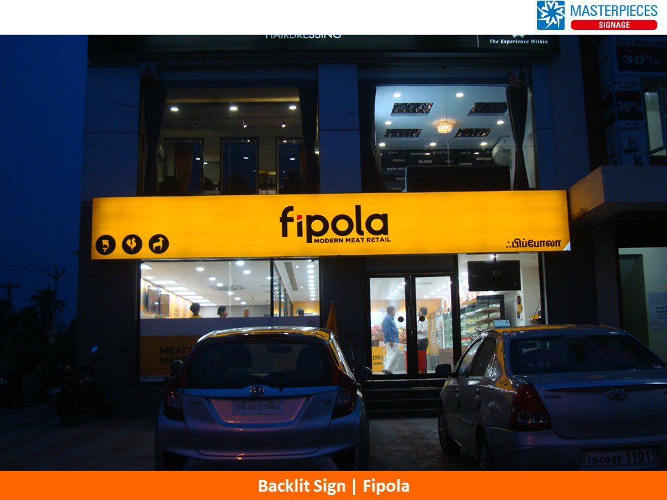 VantageOutdoor's tweet photo. @fipolaofficial1 #Backlit #Signboard placed @ ECR, #Chennai #Modernmeat #Retail #Signage Visit: https://t.co/W7DRaxthAY for your #sign needs https://t.co/AybauwbZWM