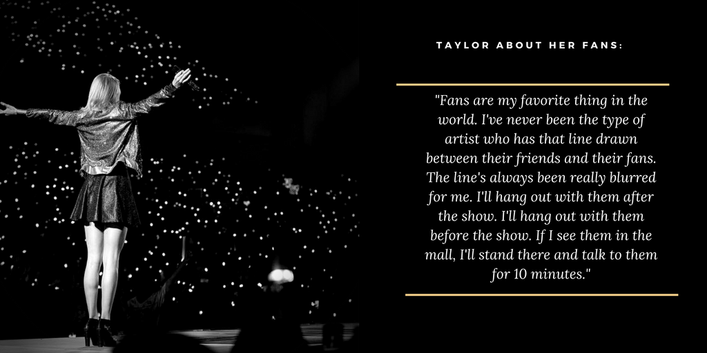 swiftieee97's tweet photo. I love how Taylor treats her fans. She's always grateful to have them . 😍😍😍😍 https://t.co/cM4f1e9mue