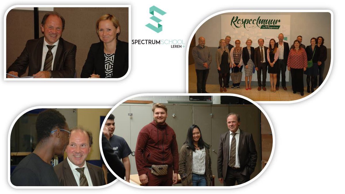 spectrumschool's tweet photo. Vlaams Minister van Werk Philippe Muyters bezocht @spectrumschool, directie, leerlingen en partners deelden ervaringen over duaal leren. https://t.co/LUnReHQJDS