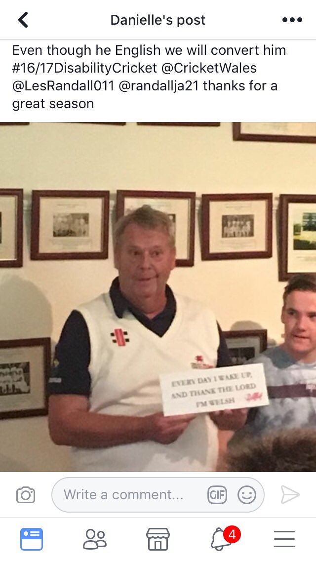 danielle033115's tweet photo. Happy belated bday to our top coach @CricketWales Disability hope you had a great day @LesRandall011 https://t.co/VBJYwIXir4