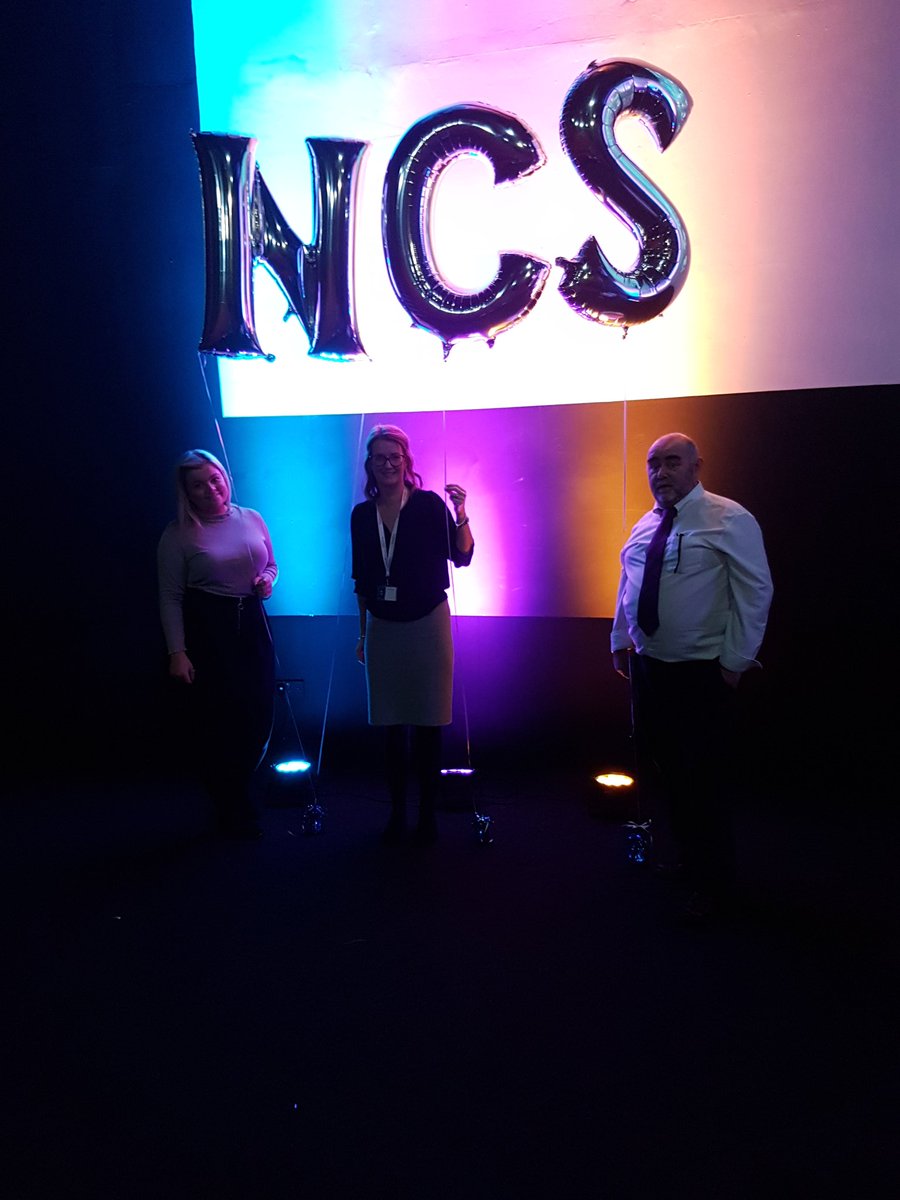 Setting up for #NCS graduation today where we are providing a projection. Well done to all the young people who are celebrating!