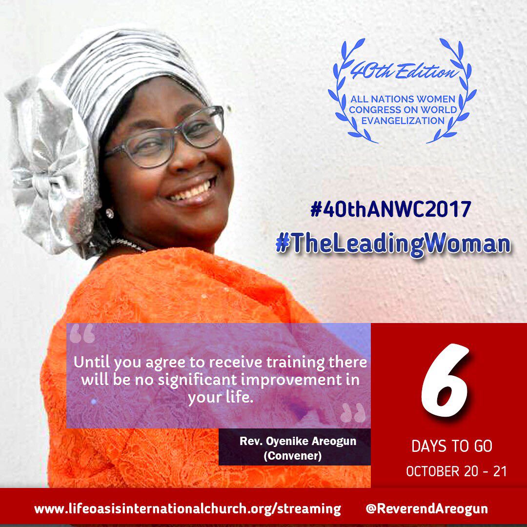 AnointedDODs's tweet photo. #dontmissthisdivinetrainingtime
#40thAWC2017
#theleadingwoman2017
#TLW2017
#revoyenikeareogun https://t.co/kcDWJNW2ge