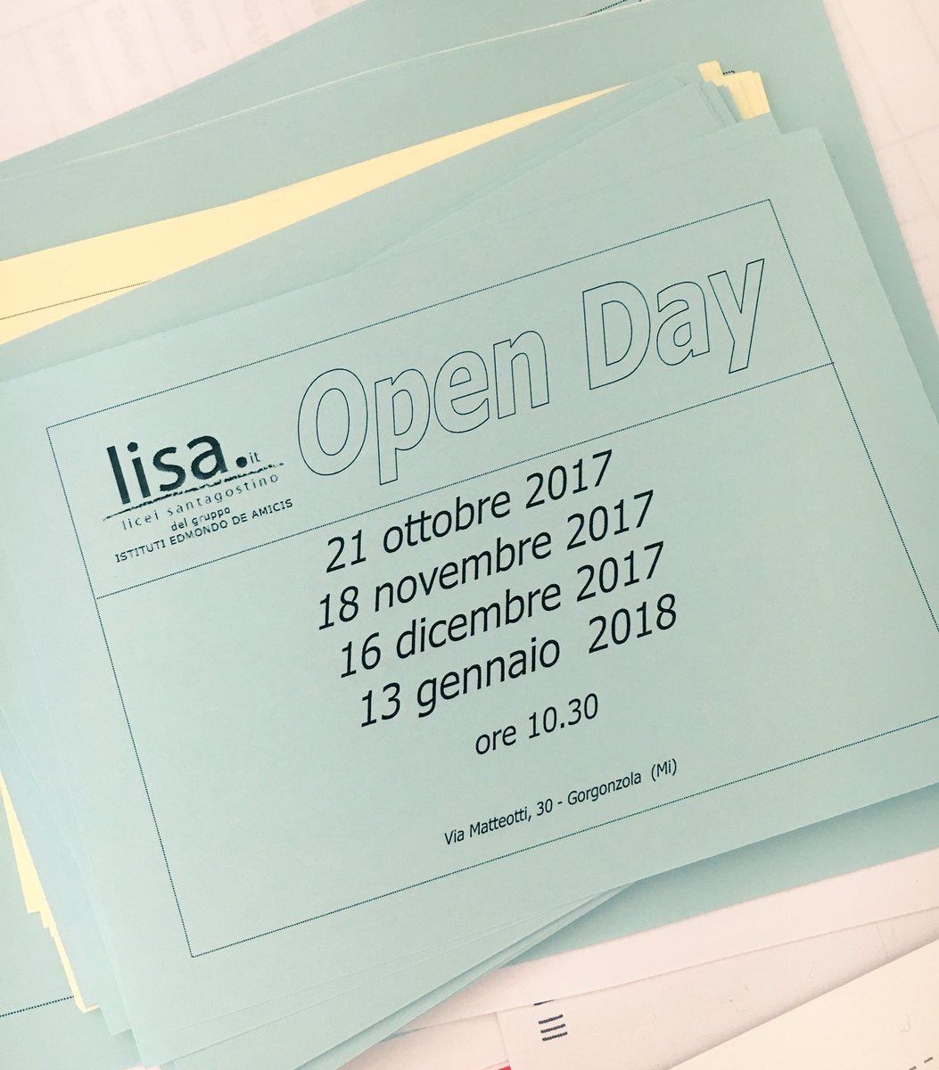 LiceiSanta's tweet photo. #LiSA vi aspetta!!! #OpenDay #LiceoLinguistico #LiceoDelloSport https://t.co/BuTkIyp7xf
