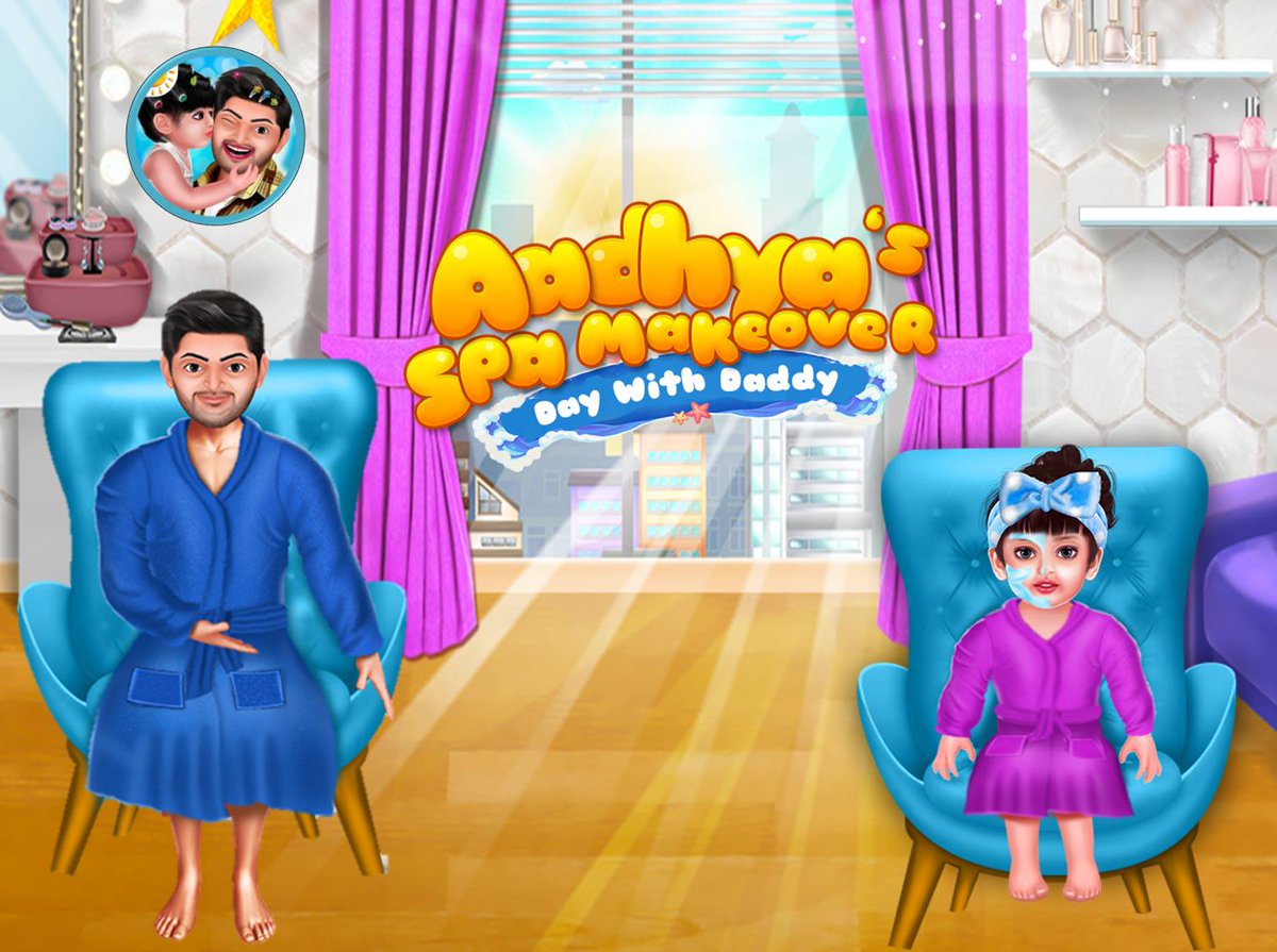 babyaadhyagames's tweet photo. #gamedev Get ready for an amazing #SpaTreatment of your daddy with Aadhya's #SpaMakeover Day With #DaddyGame.
@bit.ly/SpaMakeoverWithDaddy https://t.co/ea1Fc4bN6S