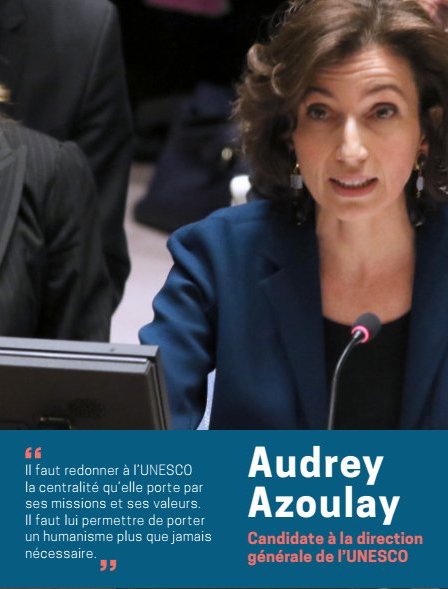MorganeBravo's tweet photo. * @AAzoulay 🇫🇷nominated @UNESCO DG*👏🍀
👉https://t.co/nrISSYUHz7 #202EX #NextUnescoDG #UNESCO #UE #Diplomatie #DigitalDiplomacy #Softpower https://t.co/O58Dr93fnl