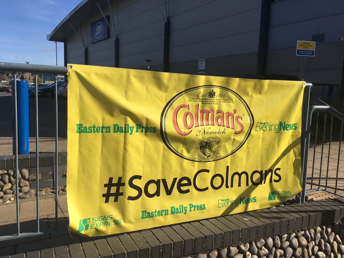 davefreezer's tweet photo. The banners are out on Riverside already #NCFC #SaveColmans https://t.co/ytjXEjs2Mm