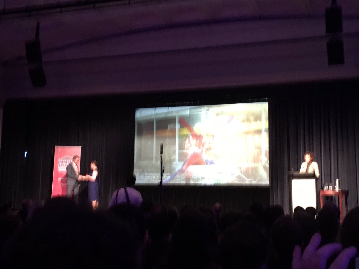 GovHackCasey's tweet photo. Winner winner!!! The Casey are-Routers take home the 'why does it always rain on me' prize for Flow AI. @clintallsop collecting the award https://t.co/LylopJxUFo