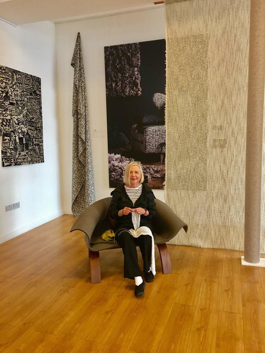 aboutwool's tweet photo. Wool lover from @TwitterChicago came to @Campaignforwool #WoolFusion so we let her sit on the fab felt baba chair by @charlottekingsnorth https://t.co/IB08vuTe0u