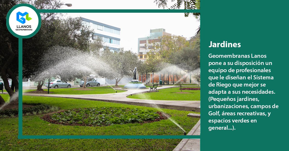 GeomembranasLL's tweet image. Geomembranas Lanos pone a su disposición un equipo de profesionales que le diseñan el Sistema de Riego que mejor se adapta a sus necesidades
