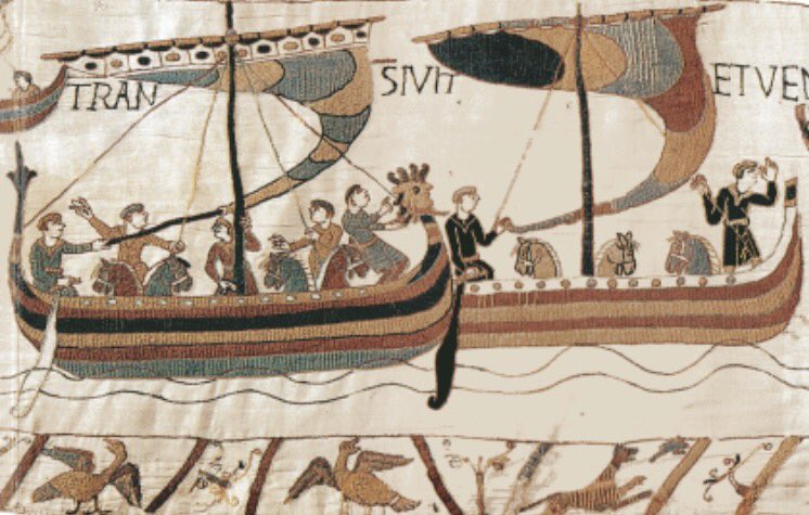 frome_maude's tweet photo. 14th October 1066. The #BattleOfHastings sees #WilliamOfNormandy defeat #AngloSaxon King Harold for the throne of #England. #BayeuxTapestry https://t.co/UDqPihe1wk