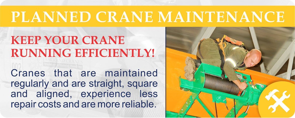 EastRandCranes's tweet photo. ERC | planned crane maintenance
Are your cranes SAFE?
#eastrandcranes #ERC #maintenance #crane #overheadcrane #safecranes #cirobertson https://t.co/q7pij24l8h