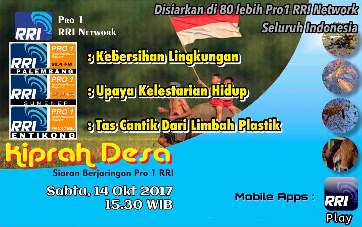 Dengarkan #KiprahDesa di <a href="/ProsatuRriPalu/">prosatu rri palu</a> Pukul 16.30 wita disiarkan seluruh #Pro1RRINetwork