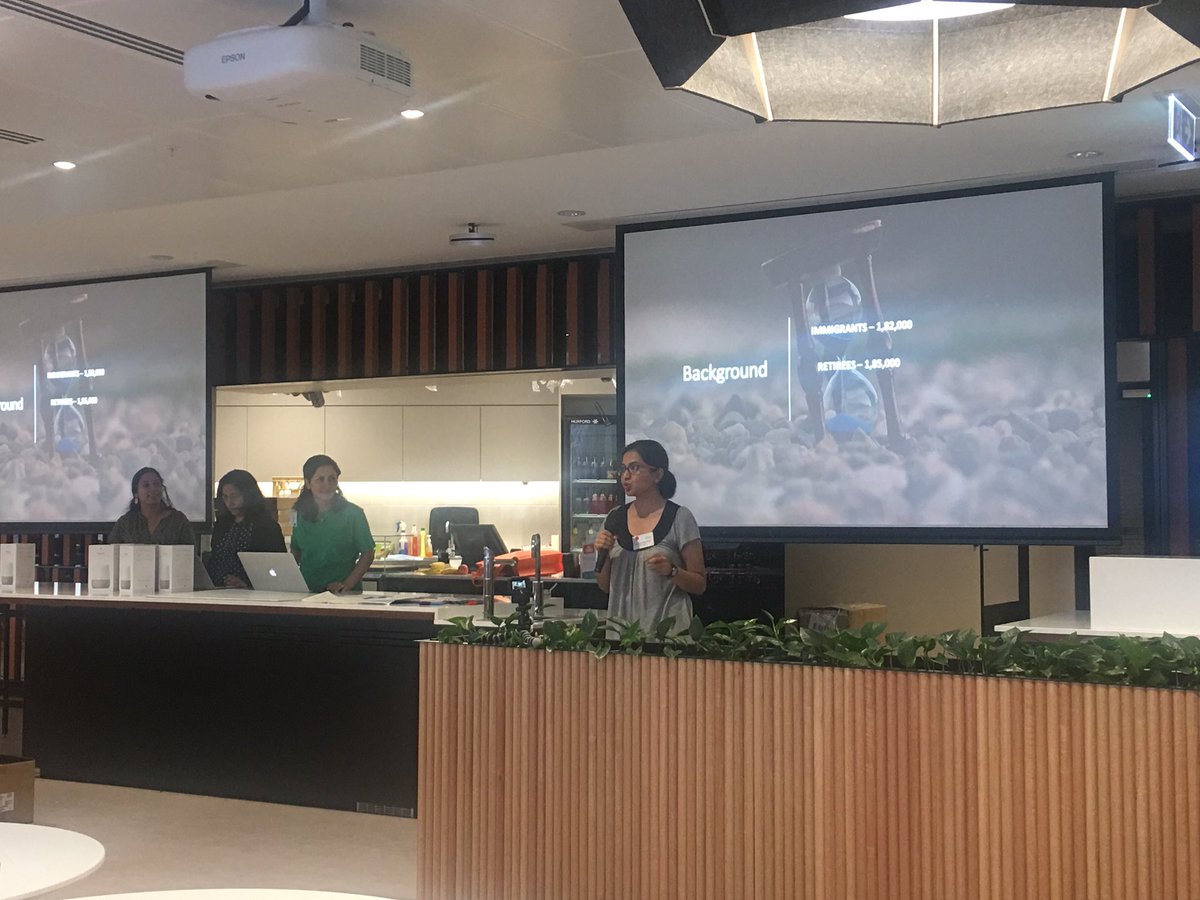 geeq_australia's tweet photo. Team iMingle: a platform to connect retirees with immigrants to make friends, to learn English & about the Australian culture. #SheHacks2017 https://t.co/oQcaqkMbBU