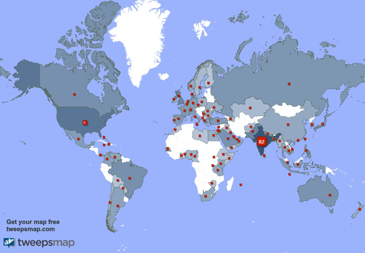 I have 54 new followers from India, and more last week. See tweepsmap.com/!Harish8hs