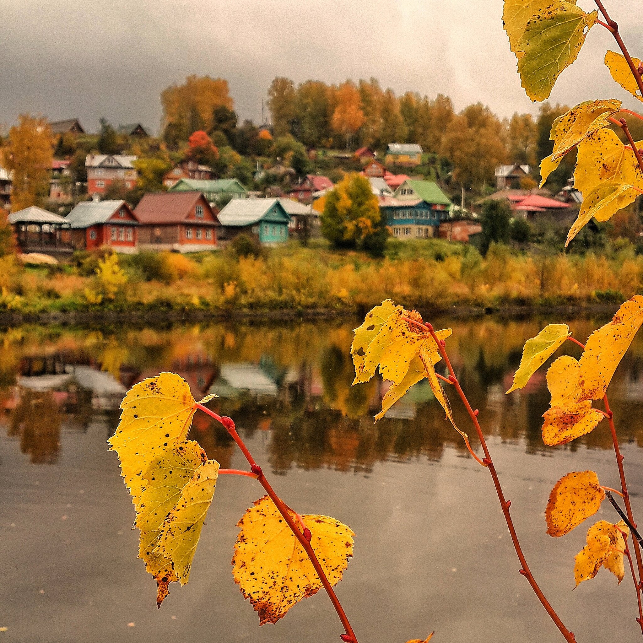 Плёс город осенью яркие краски