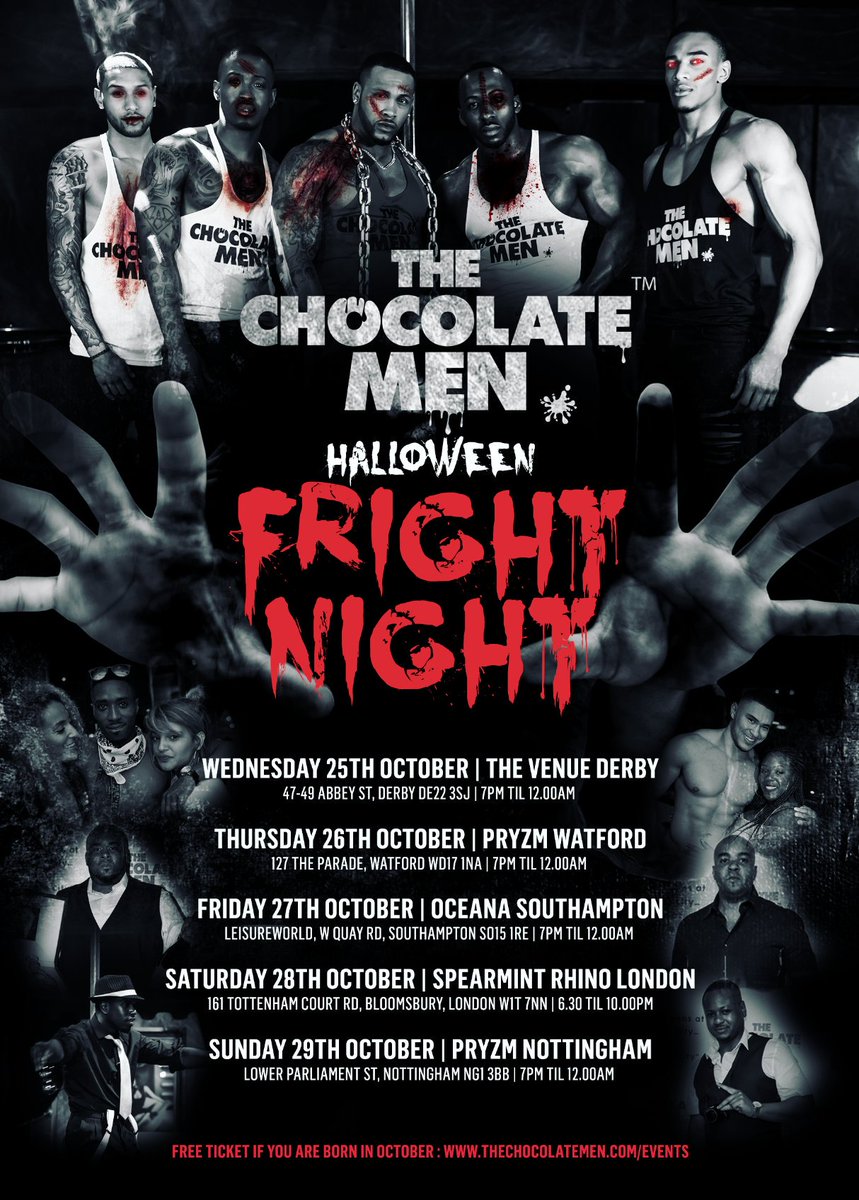 ChocolateMenUK's tweet photo. Trick or Treat!! ;) 
We bring a whole new meaning to ‘things that go bump in the night’

https://t.co/ZNE2UEdXBb https://t.co/KemijFQZ18