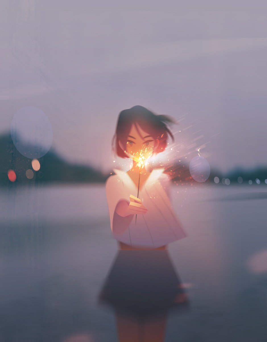 FabimoArt's tweet photo. The end of summer. Artist: Jenny Yu (Los Angeles) +++ https://t.co/TxeUjwhTTG +++ #artwork #digitalpainting #illustration #fabimo https://t.co/KQiV6ZqvAP