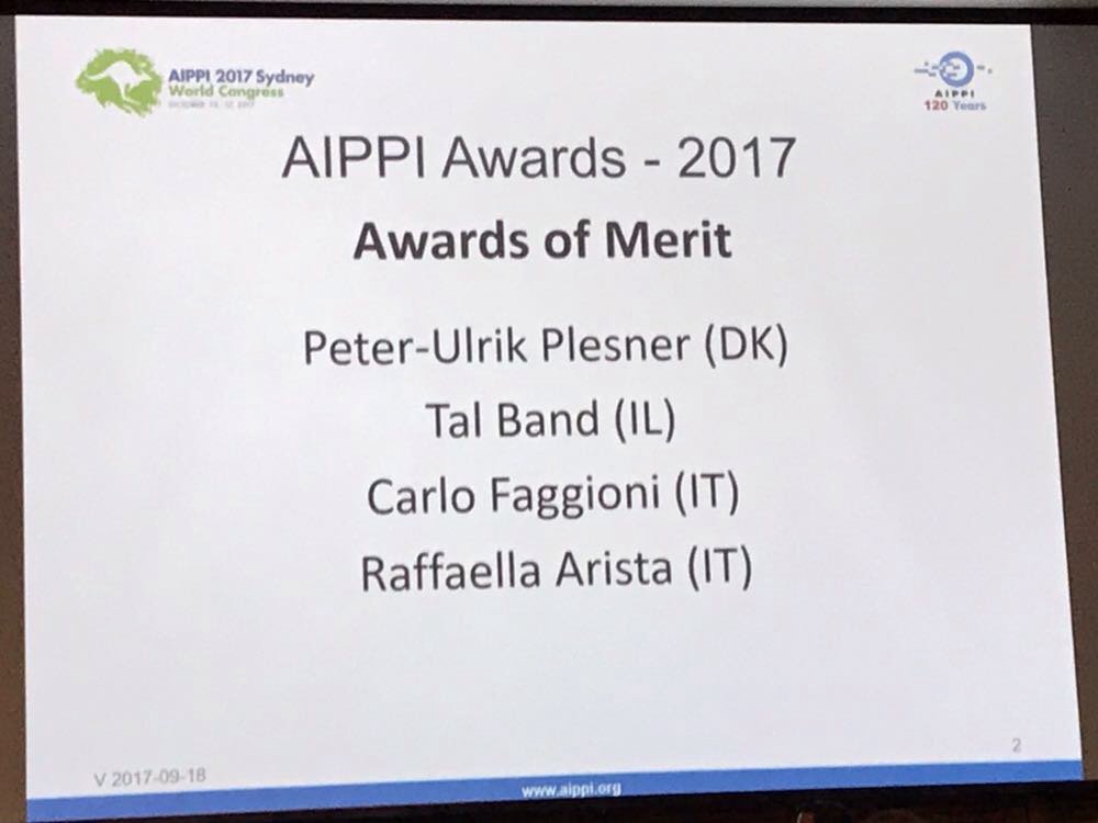 AIPPI_ITALIA's tweet photo. Congratulations Carlo and Raffaella, you really deserved an AIPPI Award of Merit for your hard successful work!!!👏🏻 https://t.co/d6nrUPEg4E