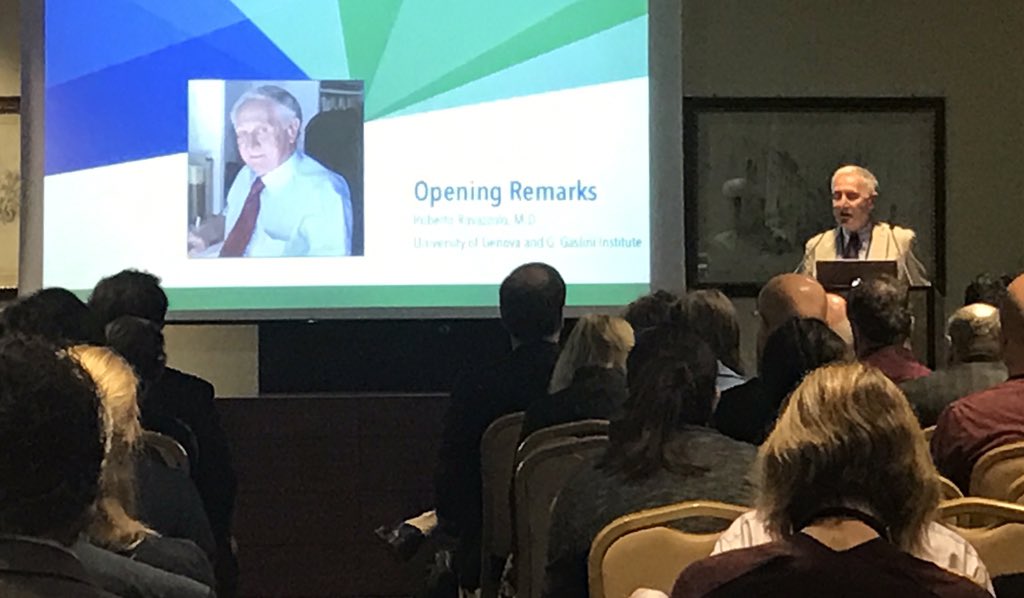 MichelleDavisKC's tweet photo. Great start to day 2 of #DDF2017 by Dr. Roberto Ravazzolo, Italy. He chose one word to summarize day one... responsibility. @ifopa #cureFOP https://t.co/DhBgeCGKMZ